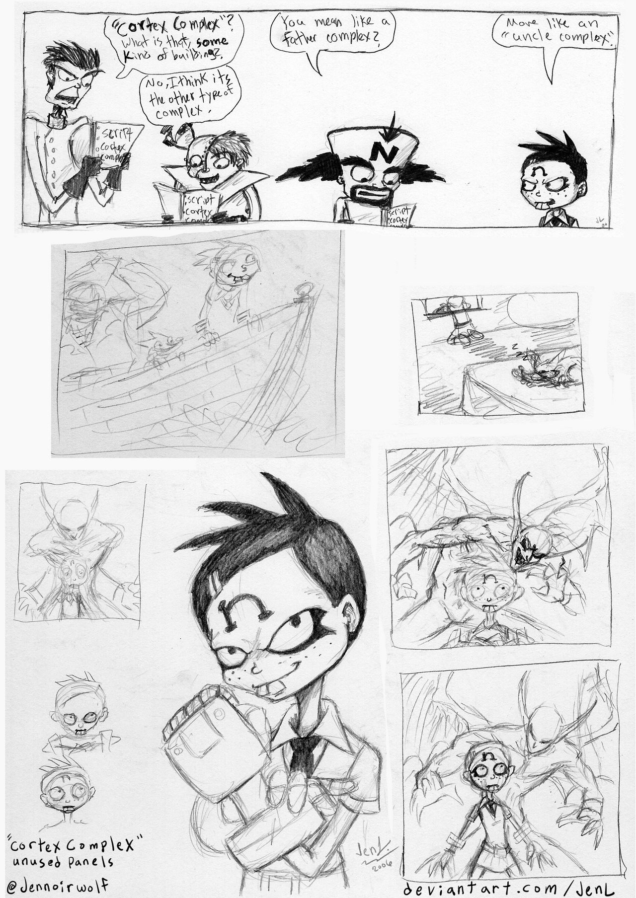 Cortex Panels Cortex Complex - unused comic panels (2006) by JenL on DeviantArt
