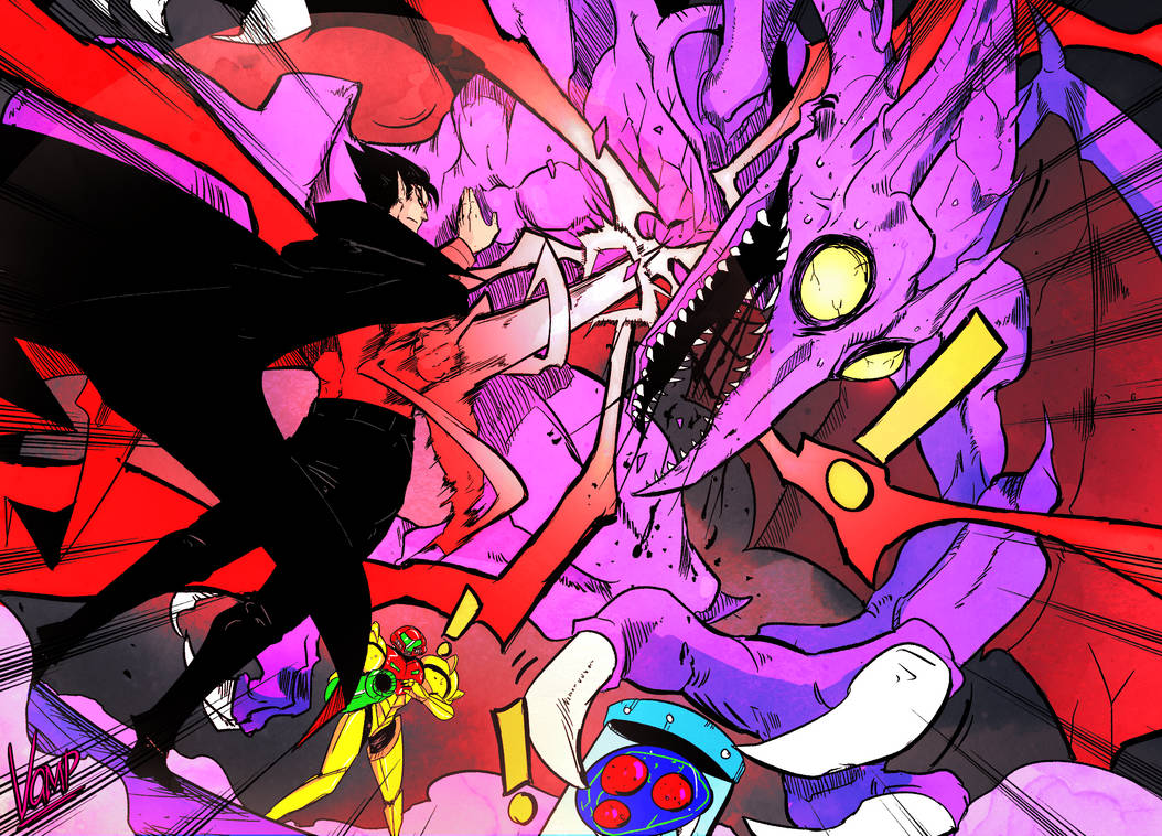 Master vs Ridley by DomesticVamp on DeviantArt