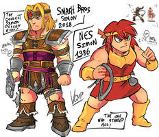 Simon 86's and Smash Bros designs (Castlevania)
