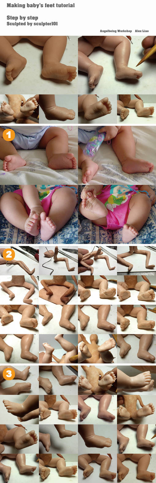 Making baby feet tutorial