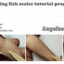 Making fish scales tutorial progress video