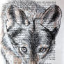 Wolf (Old Book Page)