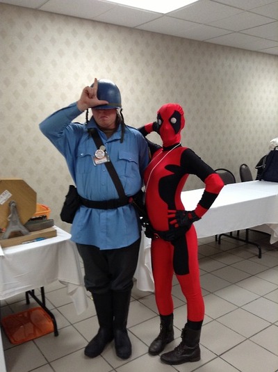 TF2 Soldier and Lady Deadpool