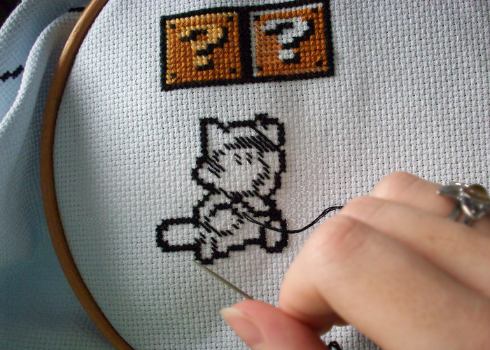 Mario Cross-Stitch WIP