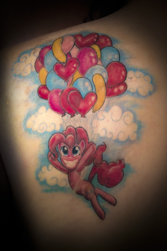 Pinkie Pie with Balloons Tattoo