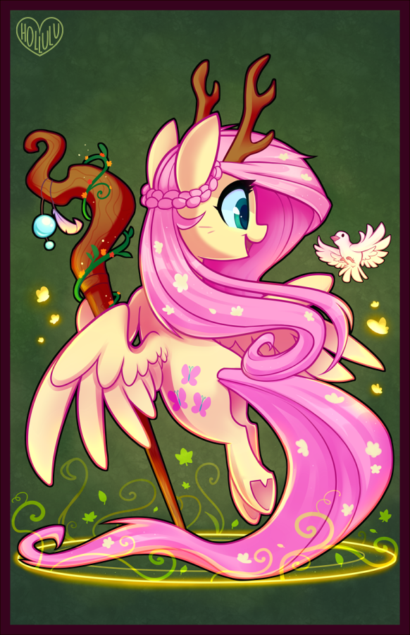 DnD Pony Series: Druid Fluttershy by Hollulu