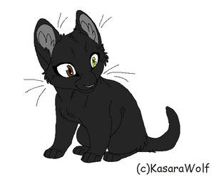 EbonyKit My Warrior Cats OC. LineArt By KasaraWolf by minikitty1516