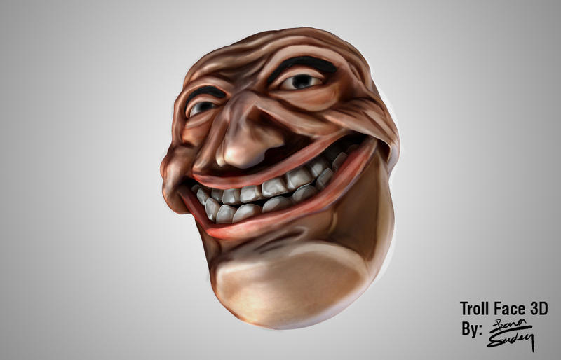 troll face - 3d by saxeh on DeviantArt