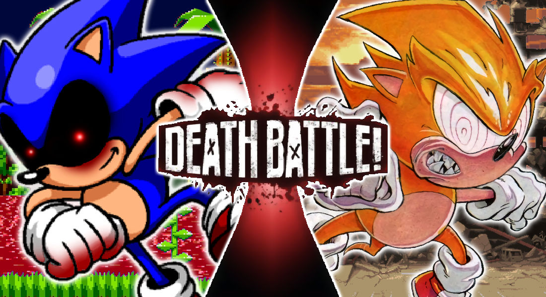 Decided to make a thumbnail and OST art for a Match-up I really like,  Fleetway Super Sonic vs Sonic.EXE! : r/DeathBattleMatchups