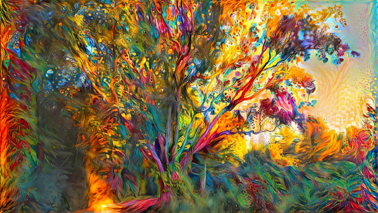 Psychedelic Tree Pattern Psychedelic tree by TheWizardsEasel on DeviantArt