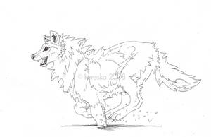 wolfy running sketch