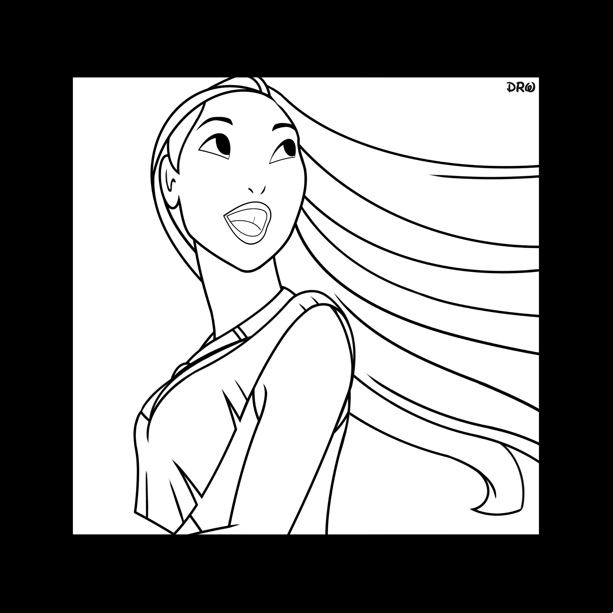Coloring Page   Pocahontas by DisneyRebelWorks on DeviantArt