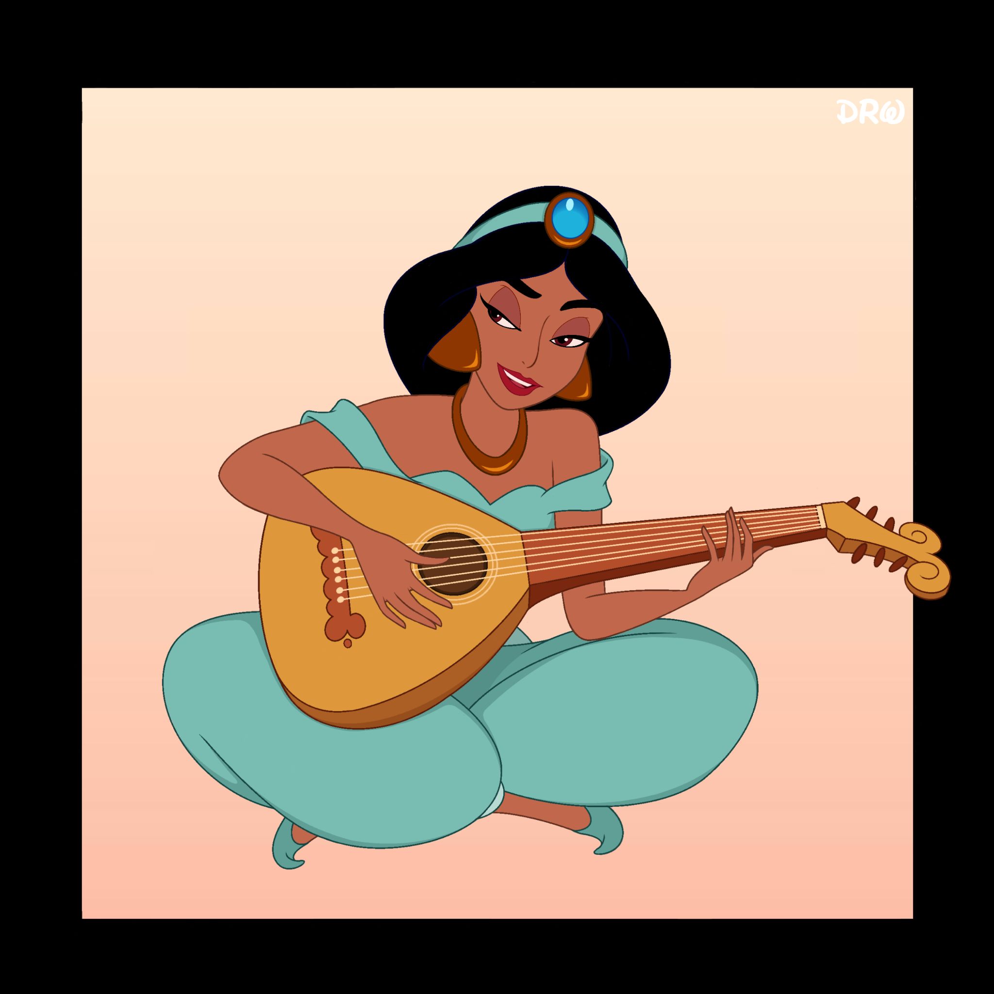 Musical Princesses Jasmine by DisneyRebelWorks on DeviantArt