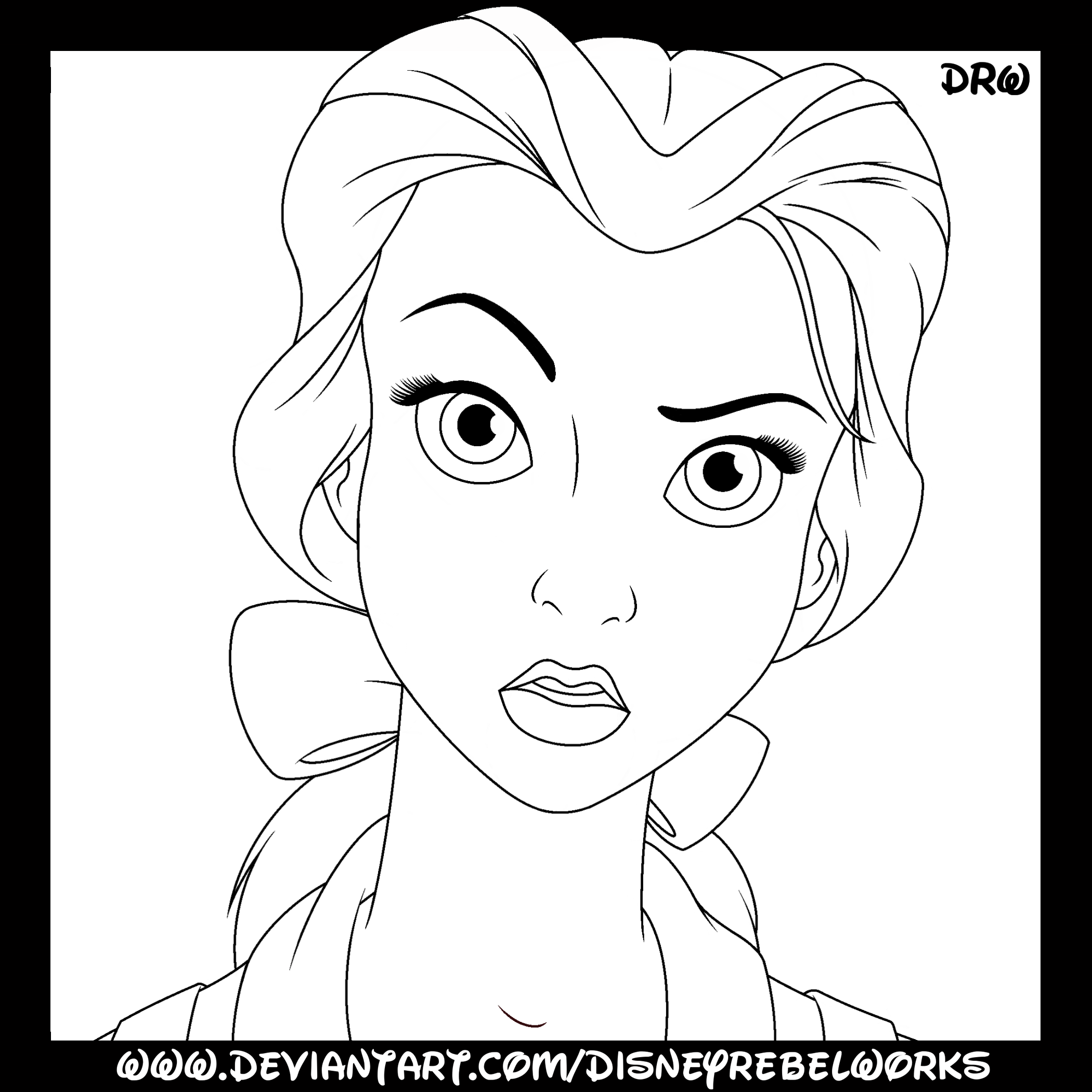 Disney Princess Faces Coloring Pages