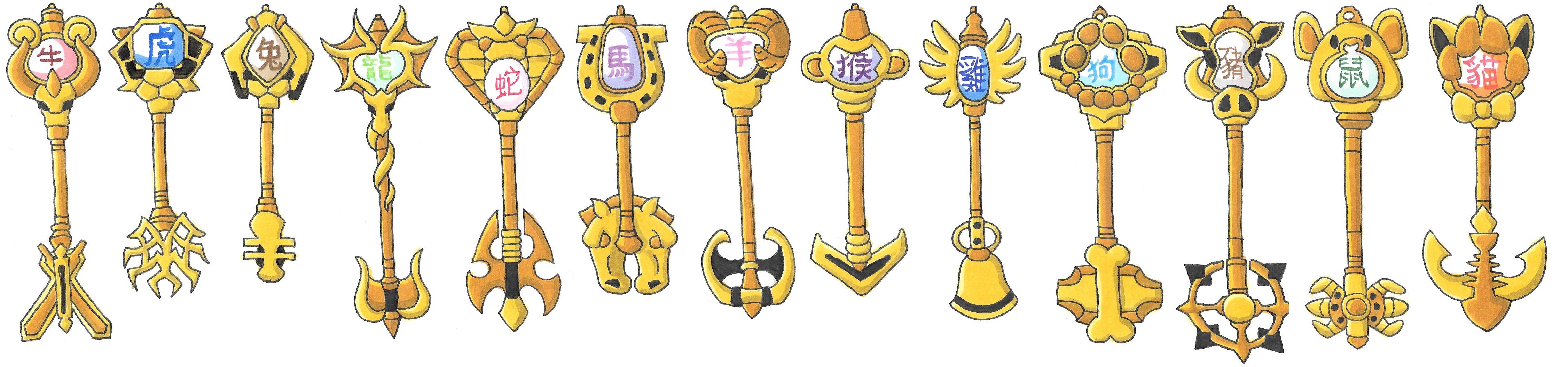 What are the 12 zodiac keys in fairy tail.