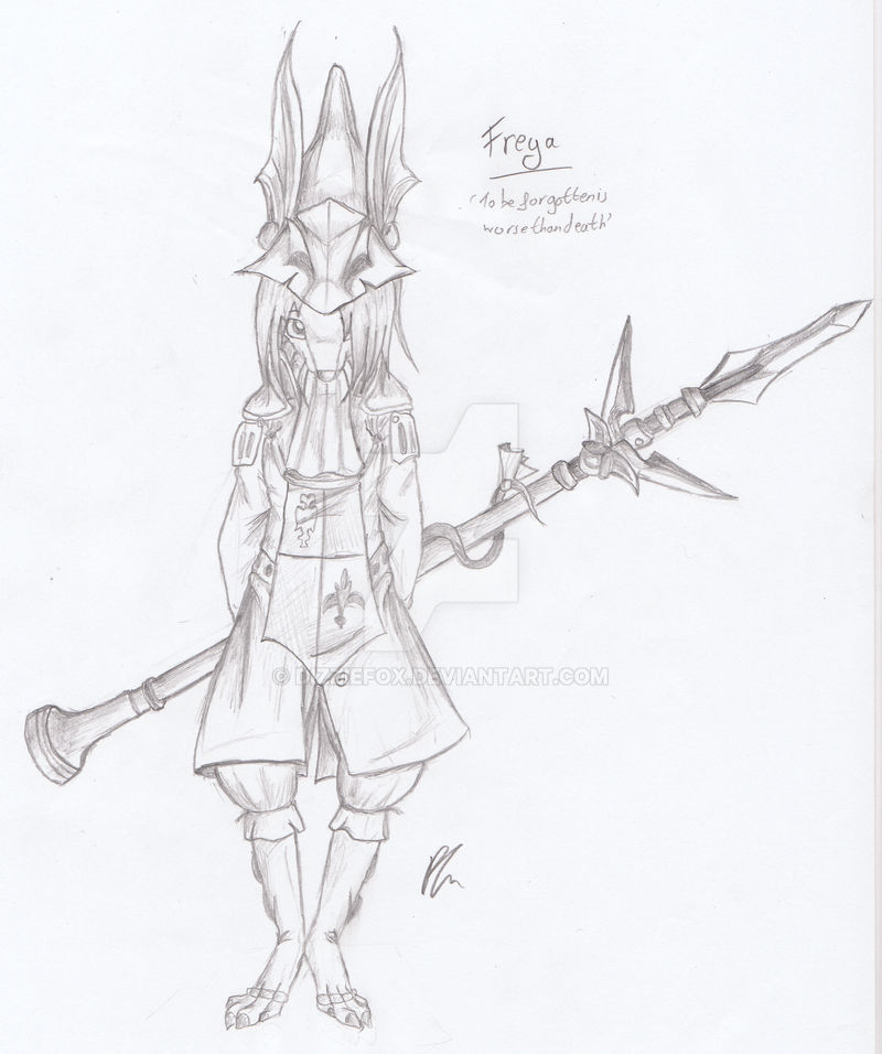 Freyda Freya - Sketch by DizzieFox on DeviantArt