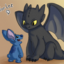 Stitch and Toothless