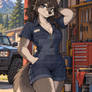 Adoptable | Confident Wolf Mechanic in the Garage