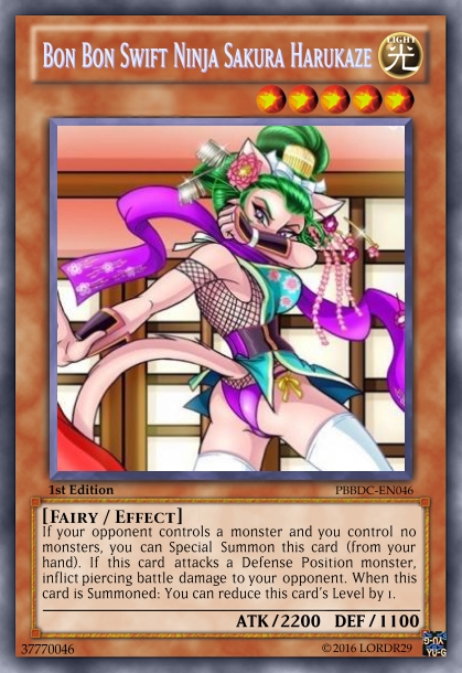 Swift Ninja Sakura (Pleasure Bon Bon) YuGiOh! Card