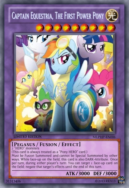 Captain Equestria (MLP): Yu-Gi-Oh! Card