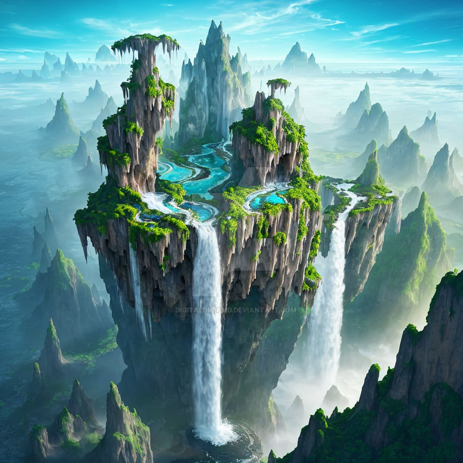 Floating islands by DigitalDreamD on DeviantArt
