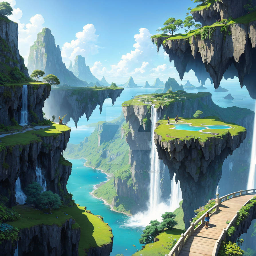 Multiple Floating Islands Floating islands #2 by DigitalDreamD on DeviantArt