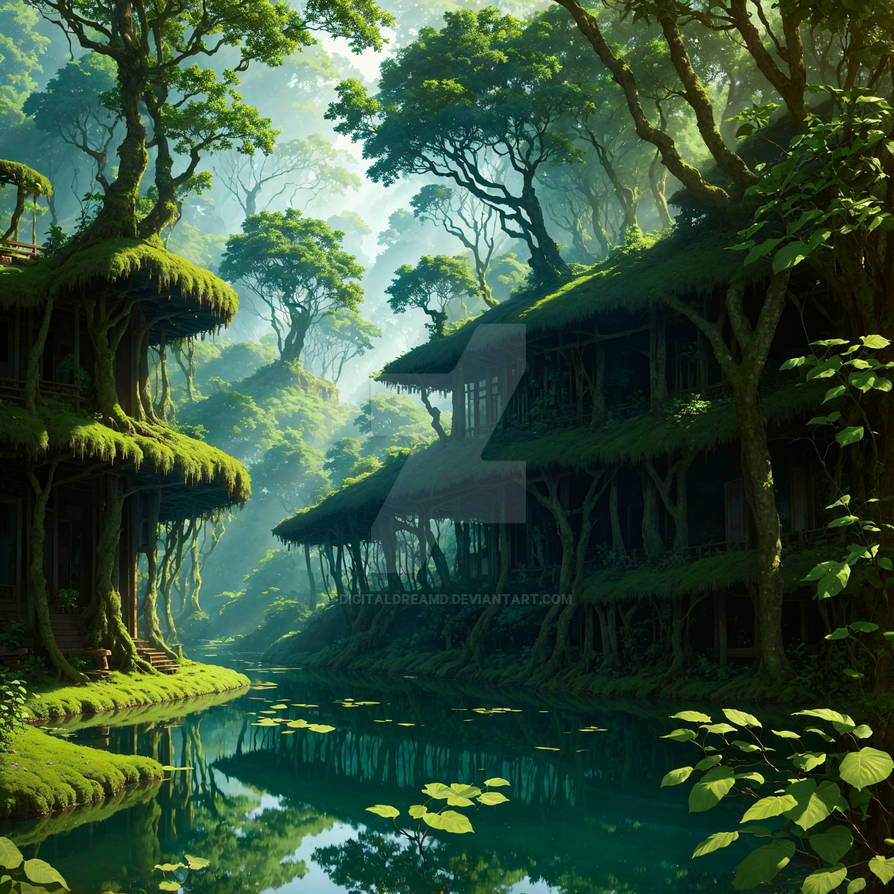 Forest Lake by DigitalDreamD on DeviantArt