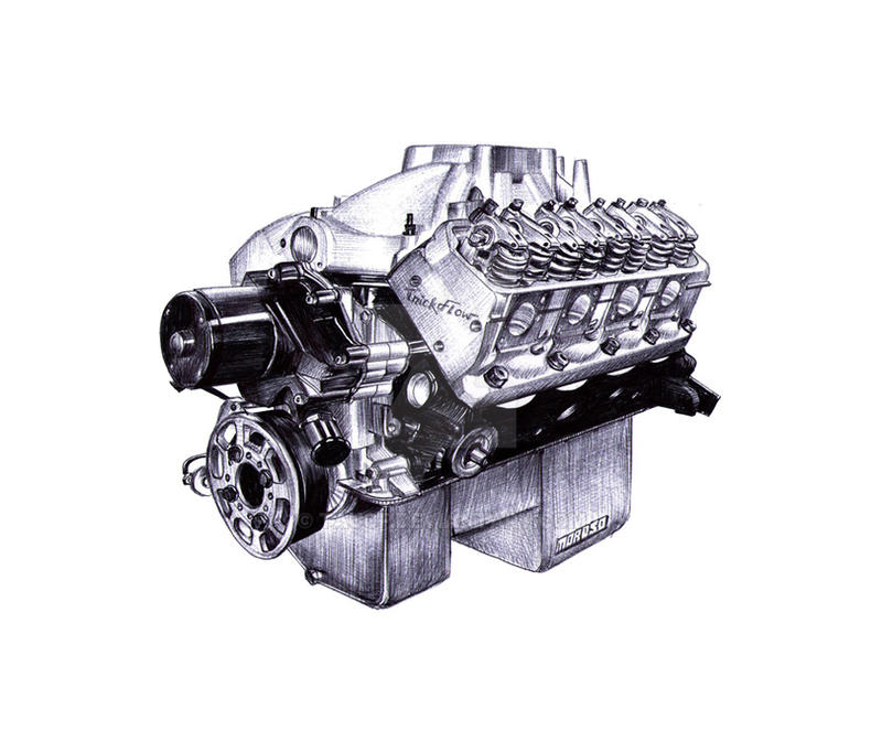V8 Engine sketch by taucf on DeviantArt