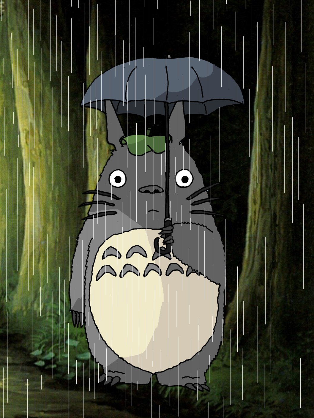 Totoro In The Rain By Juggernaut Art On Deviantart Totoro In The Rain By Juggernaut Art On Deviantart