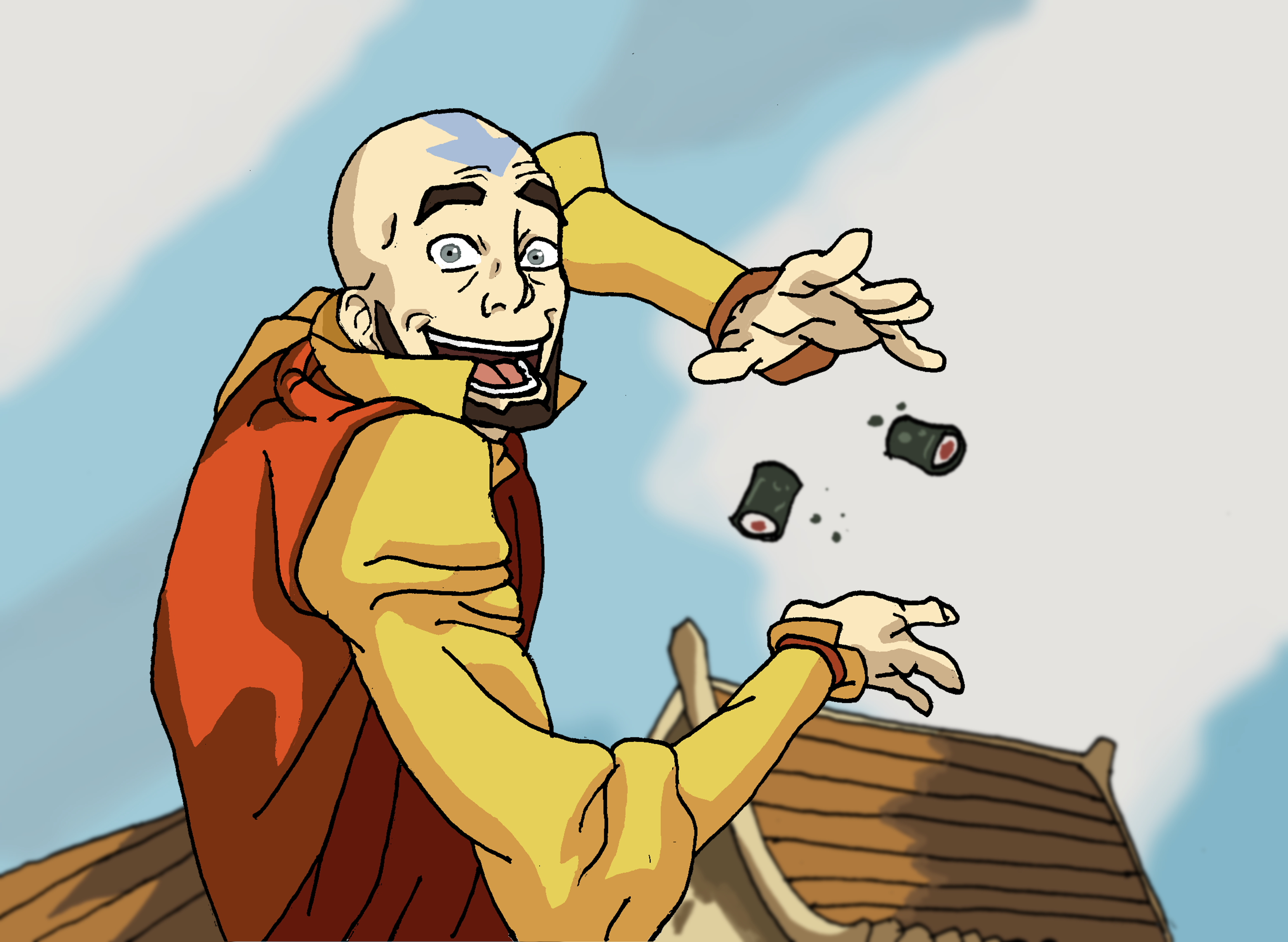 Aang on the Wall of Avatars