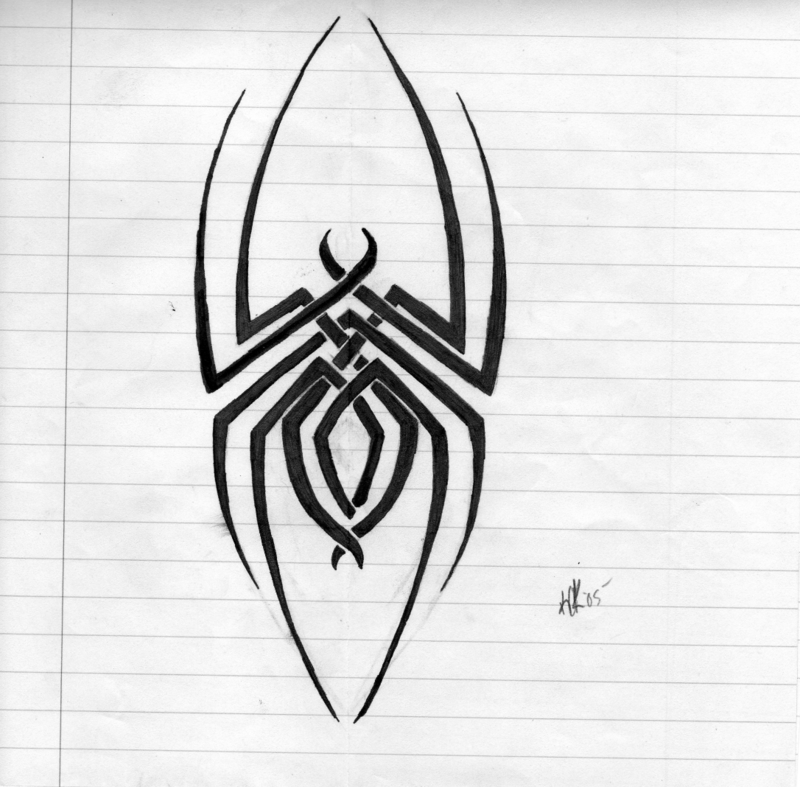 Tribal line spider by DeathAngelsDay on DeviantArt
