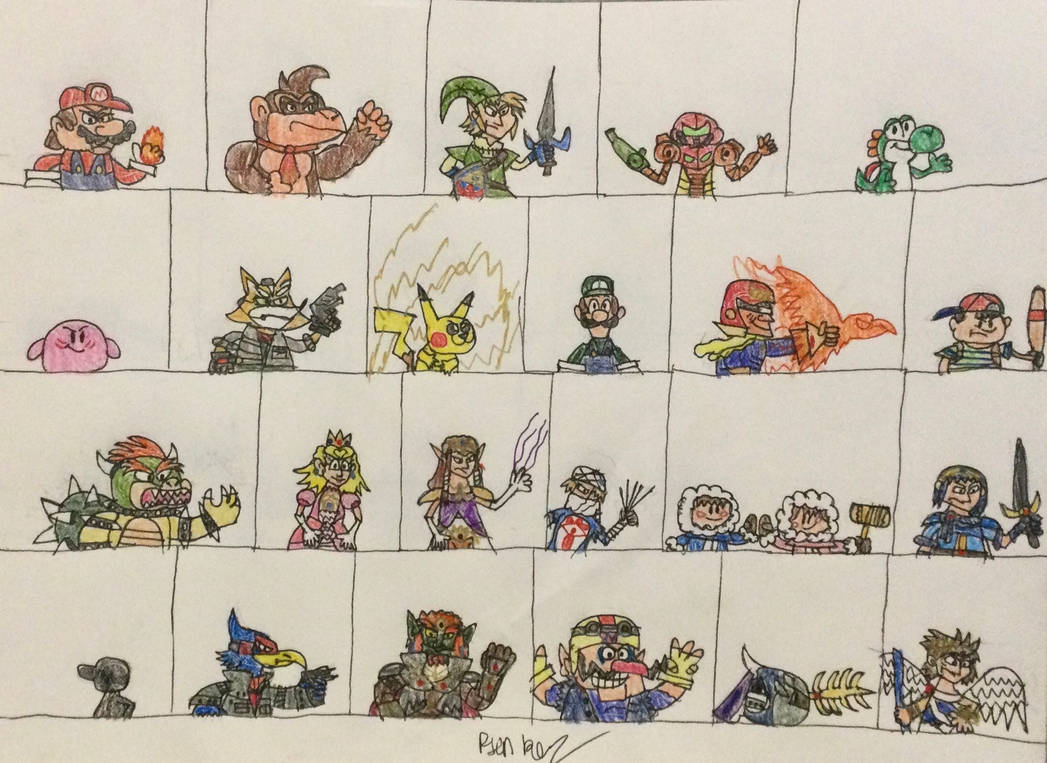 Super Smash Bros Brawl Roster part one by FirstBuster1999 on DeviantArt