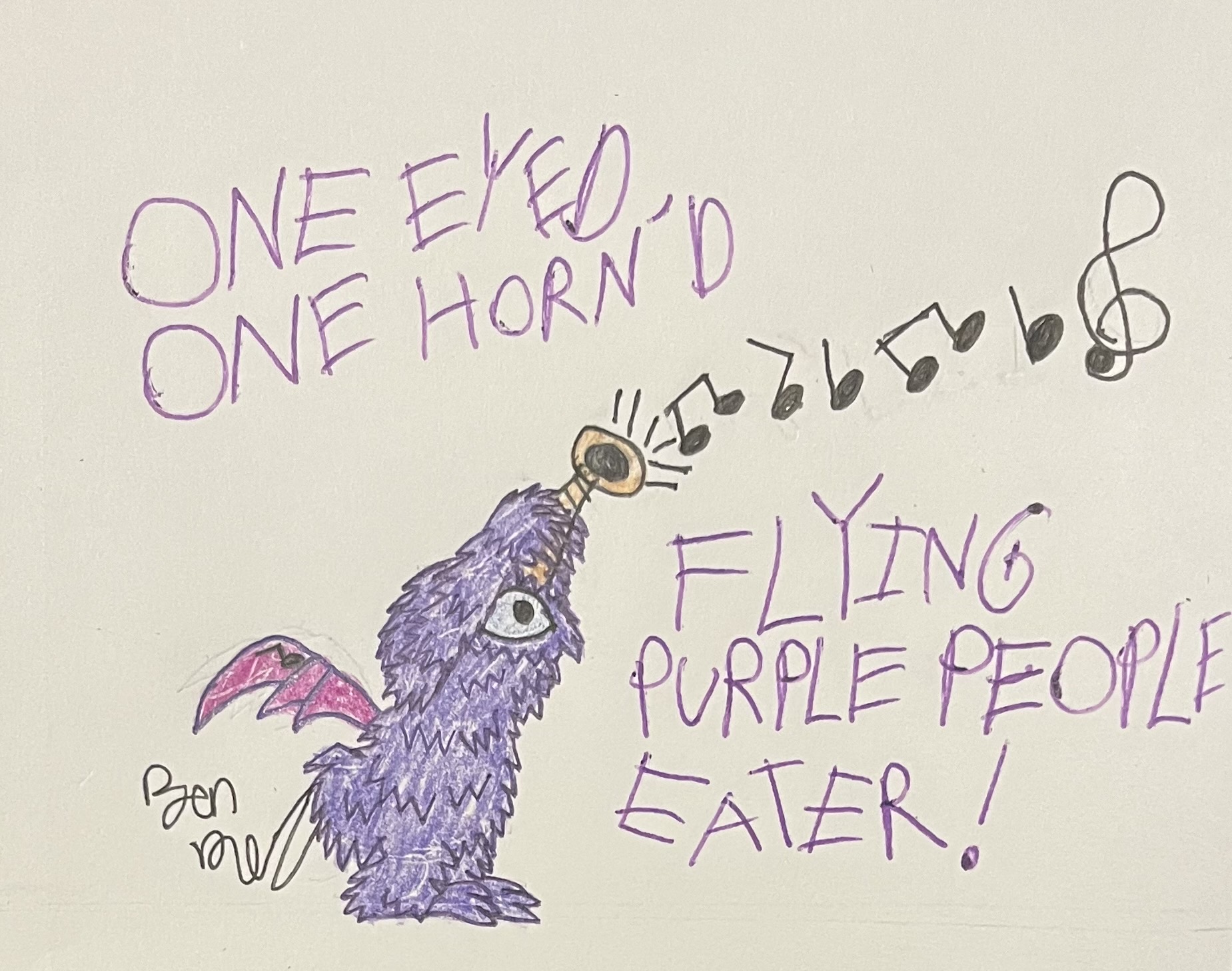 One Eyed One Horned Flying Purple People Eater by FirstBuster1999 on