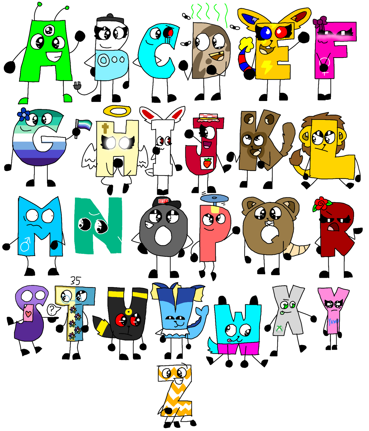 My alphabetons by bunnymouseelectro on DeviantArt
