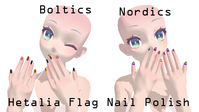 Mmd Nails MMD TDA Hetalia Nail Polish 2 by KatjaLovesick on DeviantArt