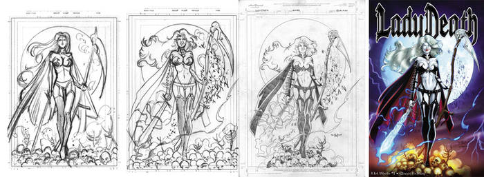 Lady Death  Cover  step by step