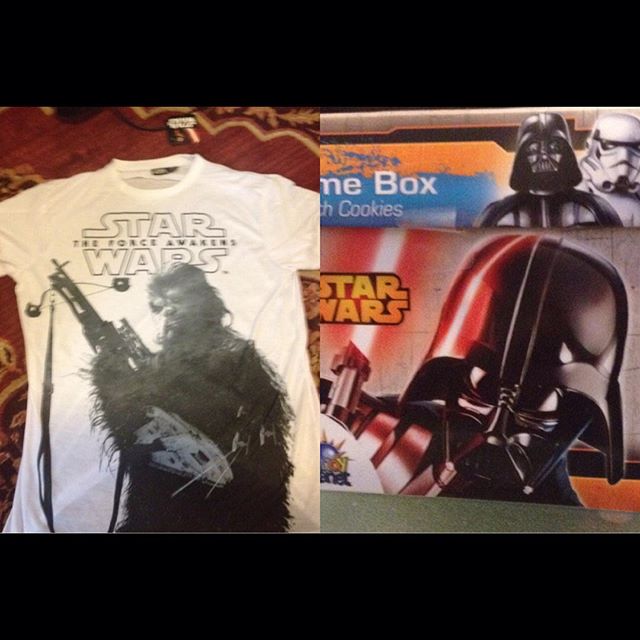 my star wars t-shirth and cookies with gamebox