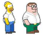 Peter Griffin in The Simpsons Arcade Style
