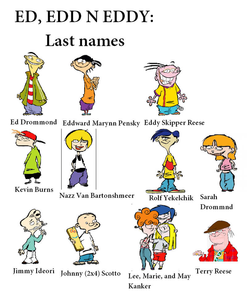 Ed, Edd n Eddy Last Names! by Vespisaurus on DeviantArt