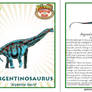 Dinosaur Train Argentinosaurus card (revised!)