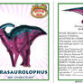 Dinosaur Train Parasaurolophus card (revised!)