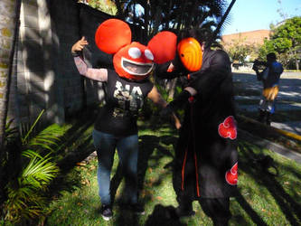 My crappy Deadmau5 cosplay and the cornhead