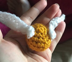 Crocheted Golden Snitch Harry Potter