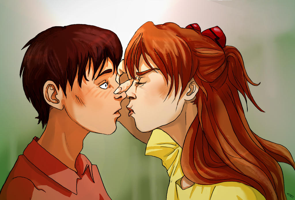 Аска мужчина. Аска и Синдзи. Asuka Evangelion поцелуй Синдзи. Evangelion Asuka and Shinji. Аска и Синдзи поцелуй.