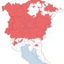 Austro-Bavarian Empire ethnic map Hochdeutsche