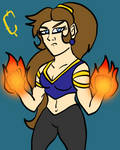 Kristine The Flaming Warrior by BenevolentMagnus