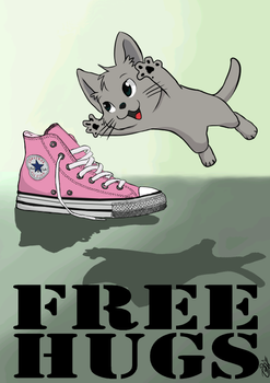 Free Hugs - Kitten with Chucks