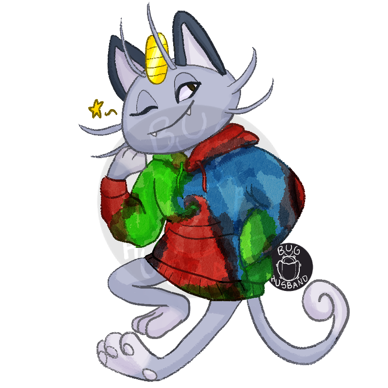 Commission Alolan Meowth by bughusbands on DeviantArt