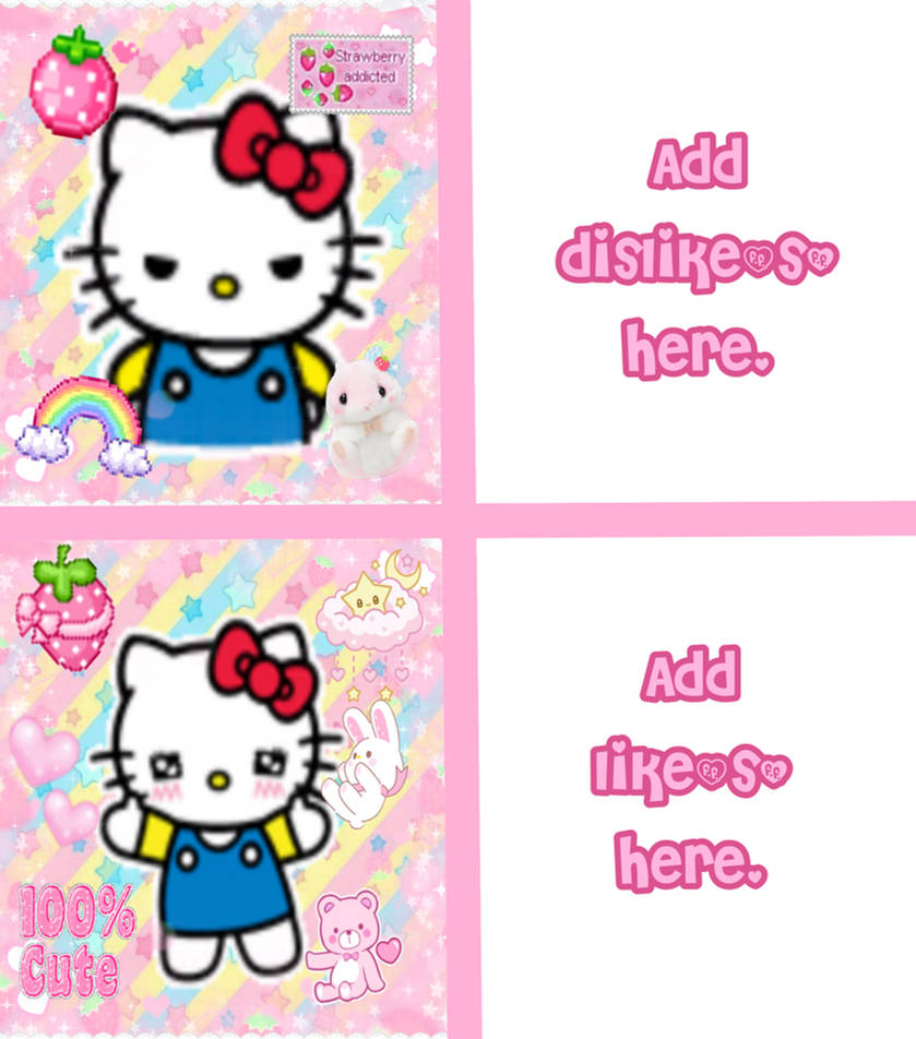 Hello Kitty Drake Meme Cutecore by TheMoonlightCookieFa on DeviantArt