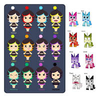 Hanazuki Moods and Unikitty Emotions